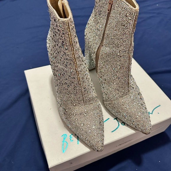 Betsey Johnson Cady Sparkly Rhinestone Booties - Picture 6 of 7